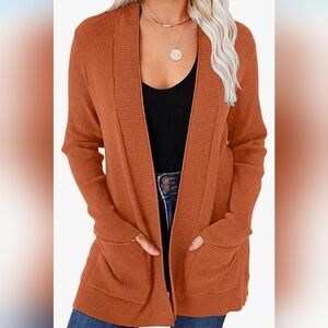 NWT! Amazon Womans Size Small Caramel Colored Cardigan Sweater